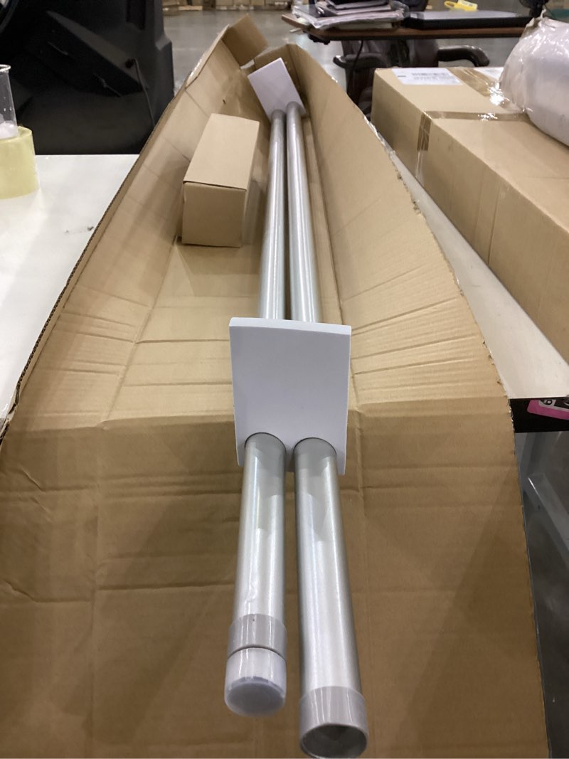 Easy Install No Drill Curtain Rod Set 72-144", Nickel
