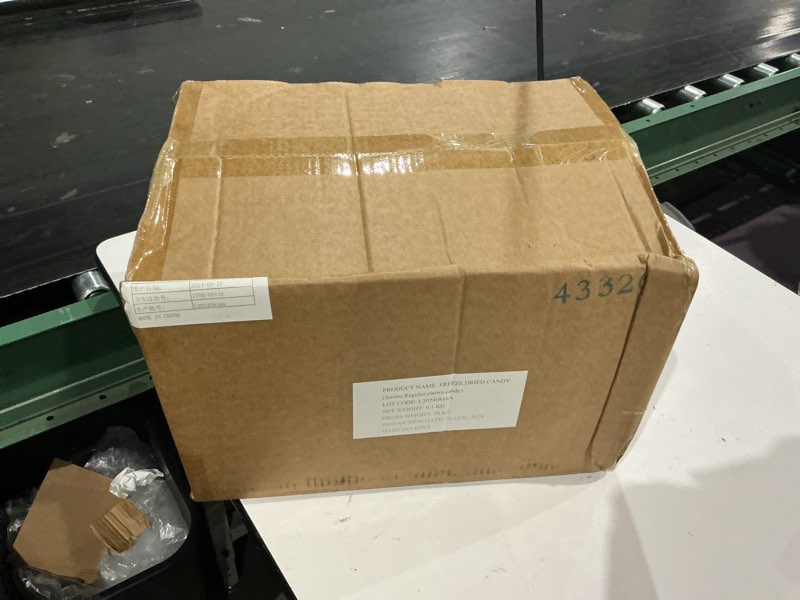 Condition photo showing As Is for freeze dried candy coated chews