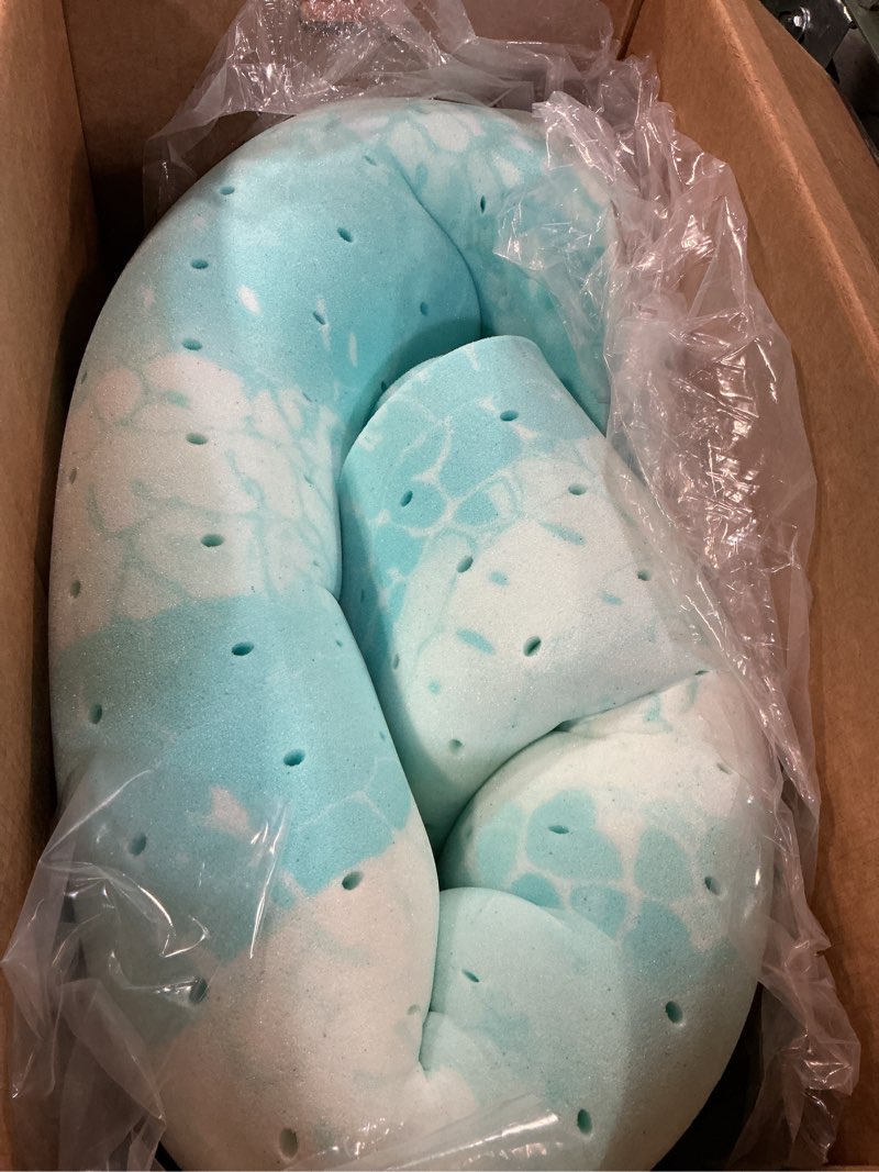 Condition photo showing Good Condition for Sweetcrispy Mattress Topper Queen, 2 Inch Thick Memory Foam Gel Infused Cooling Toppers Pad for Queen Size Bed, Sleeper Sofa, RV, Camper, CertiPUR US Certified, Ventilated and Breathable, Blue