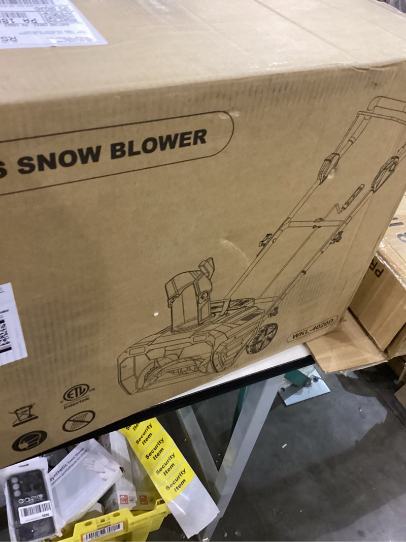 Condition photo showing Good Condition for 20" Cordless Snow Blower(No Battery), Compatible with Dewalt 20V Max Battery, Brushless Snow Thrower with Directional Plate & LED Lights, Electric Snow Blower Ideal for Walkways and Driveways