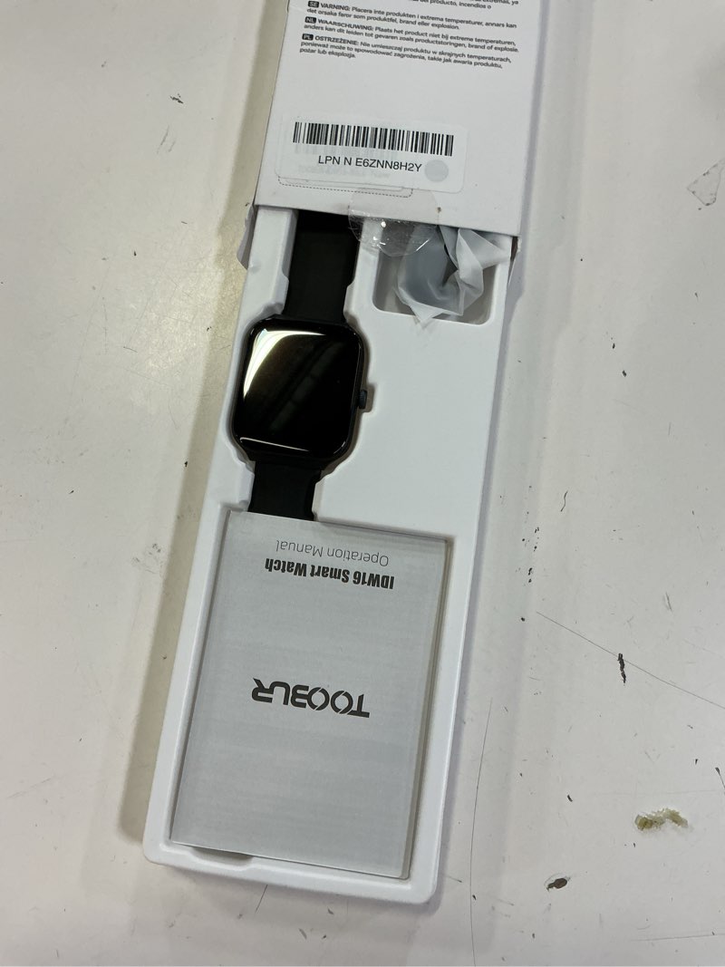 Condition photo showing Good Condition for toobur smart watch for men women alexa built-in, 1.95" fitness tracker with answer/make calls, ip68 waterproof/heart rate/sleep tracker/100 sports, fitness watch compatible android ios black