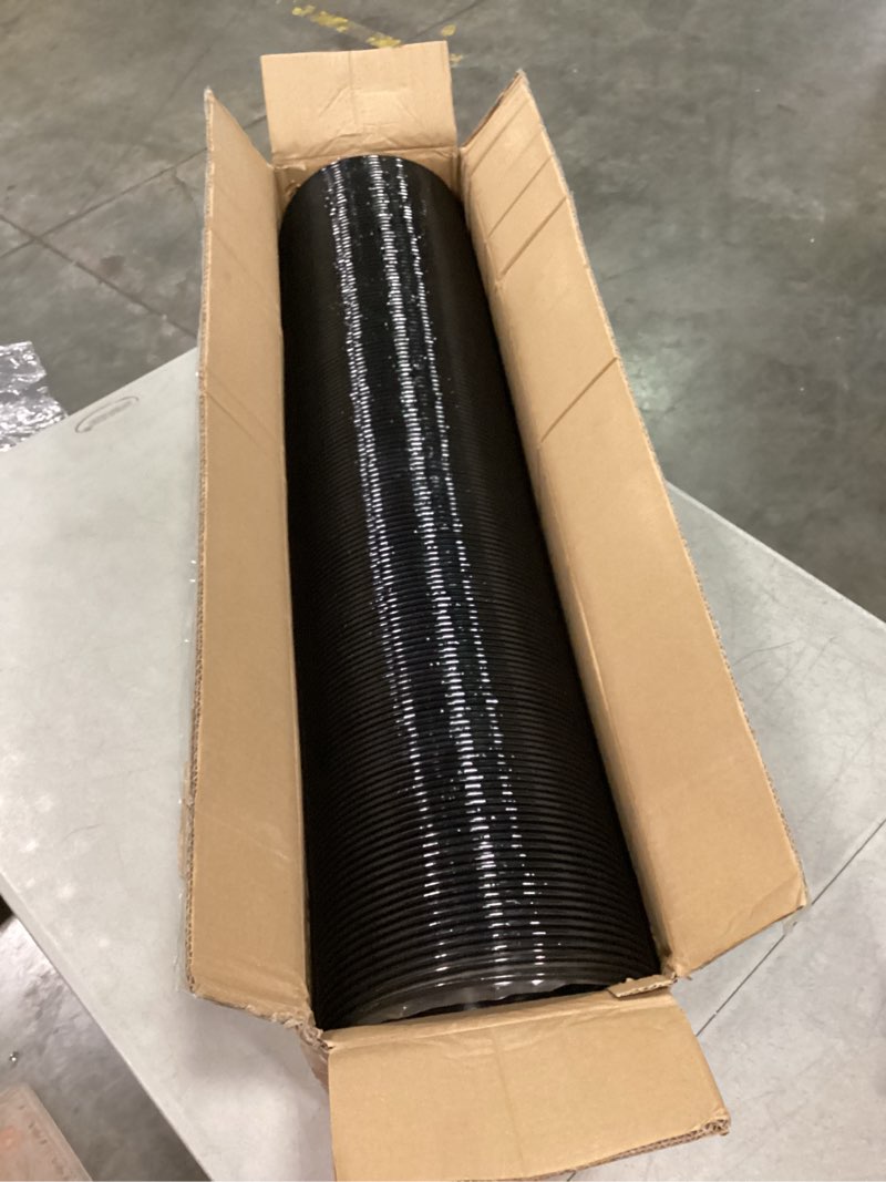 Condition photo showing New/Like New for heavy duty 8 inch x 8 foot leaf vacuum hose, flexible pvc replacement part for dr trac vac cyclone agri-fab, universal grass catcher bagger attachment for lawn vacuums and leaf collection systems