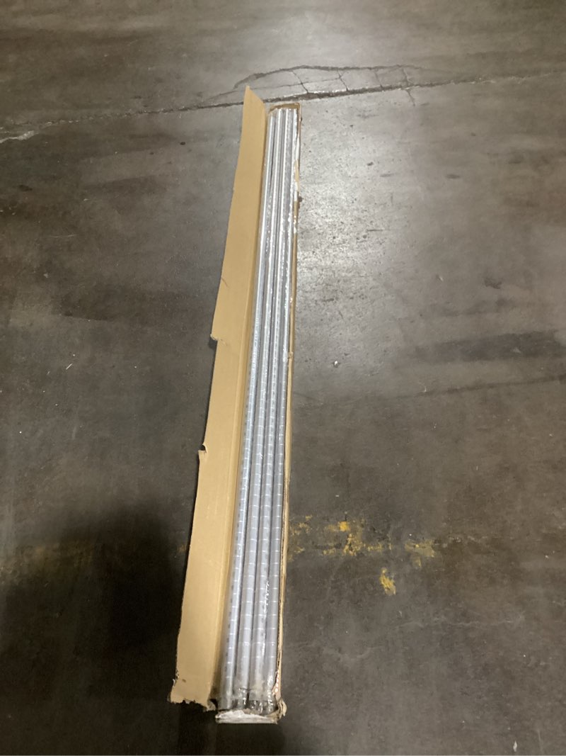 Post Size: 74" H x 1" W x 1" D, Finish: Silver Epoxy