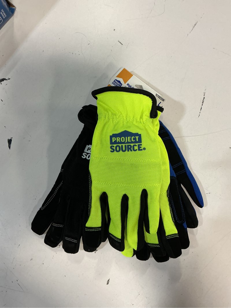 Condition photo showing Good Condition for project source large polyester mechanical repair gloves 3 -pairs