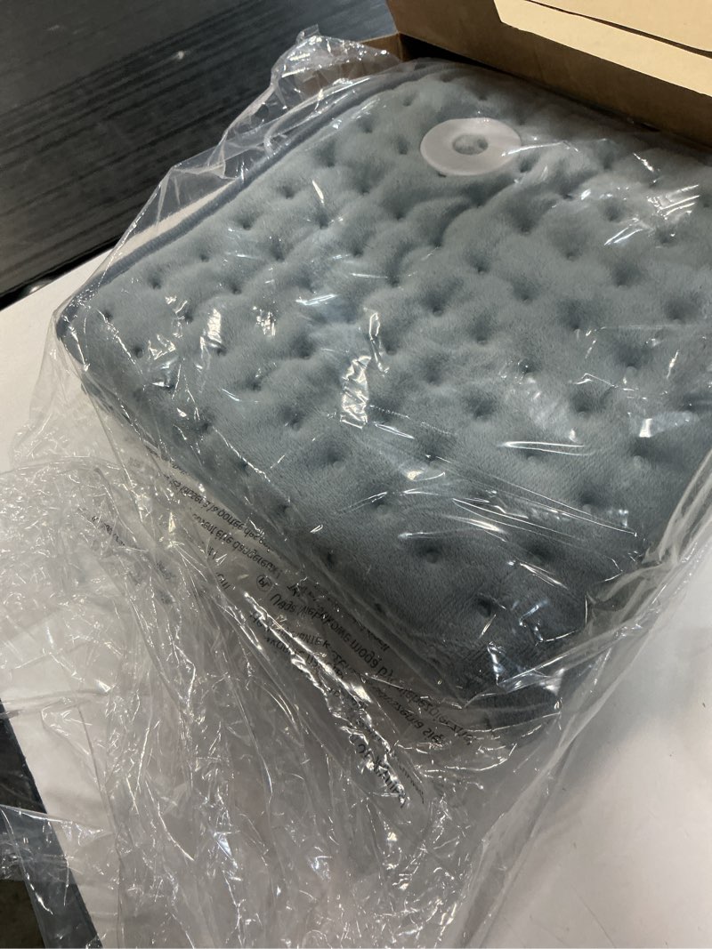 Condition photo showing As Is for heating pad for back, neck, and shoulder pain relief, electric heat pad with 6 heat levels, moist heat option, auto shut-off, birthday christmas gifts for women men mom dad grandma, gifts for her