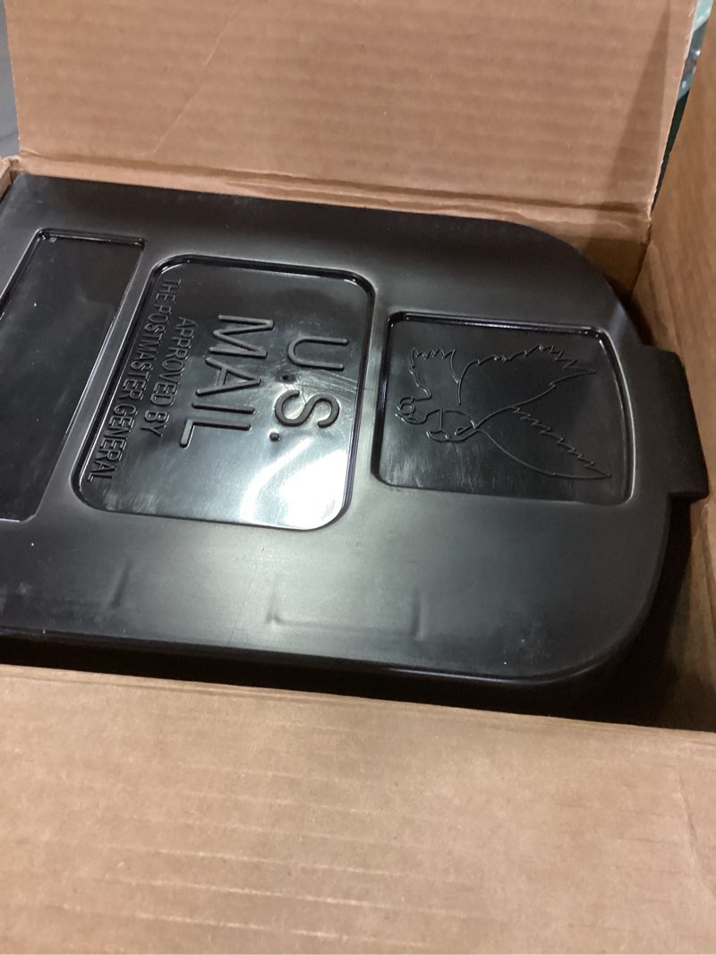 Condition photo showing Good Condition for Architectural Mailboxes Parsons Medium Capacity, Plastic Post Mount Mailbox, Black