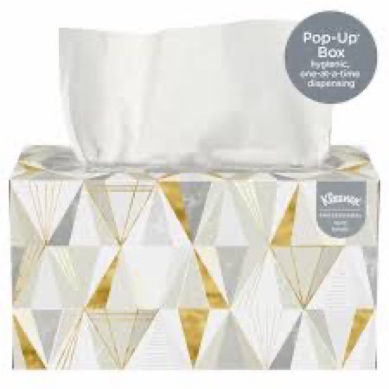 Kleenex Professional Hand Towels, Bulk (01701), Premium Absorbency Pockets, Pop-Up Box, White (18 Boxes of 120 Sheets, 2,160 Sheet Total)