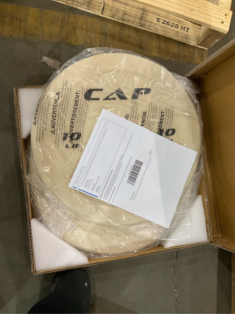 Condition photo showing Good Condition for cap barbell rubber olympic bumper plate | multiple options/colors competition 15lbs - pair