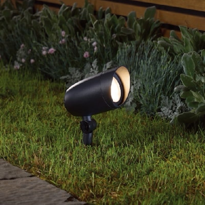 harbor breeze 950 -lumens 14 -watt black low voltage warm white hardwired led spot light
