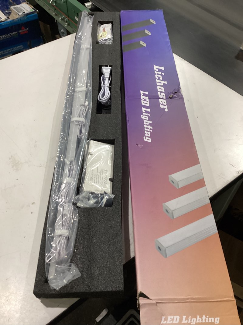 Condition photo showing New/Like New for lichaser led recessed lighting for acoustic panel, 6 pcs of 3000k dimmable led strip light for wood slat wall panel in parallel with touch sensor, self-adhesive for slat wall decor (2*36+2*24+2*16 in)