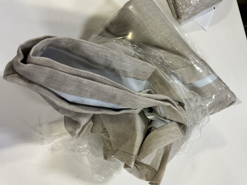 Condition photo showing Good Condition for european linen true blackout curtain, 48x120, flax