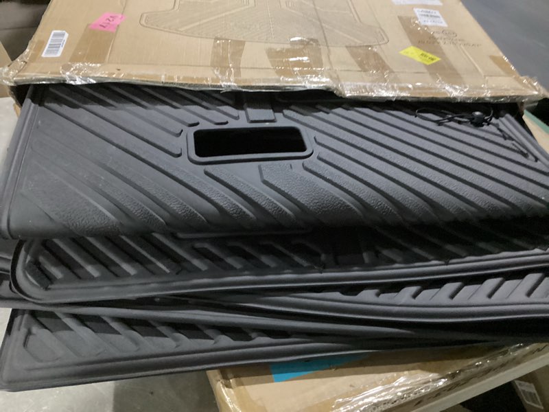 Condition photo showing Good Condition for lasfit trunk mat with backrest mat 2021-2026 for chevrolet chevy suburban/gmc yukon xl (only yukon xl, not fit yukon)/cadillac escalade esv (only escalade esv, not fit escalade) fit for suburban/escalade esv/yukon xl 2021-2026 cargo for suburban/escalade esv/yukon xl 2021-2026