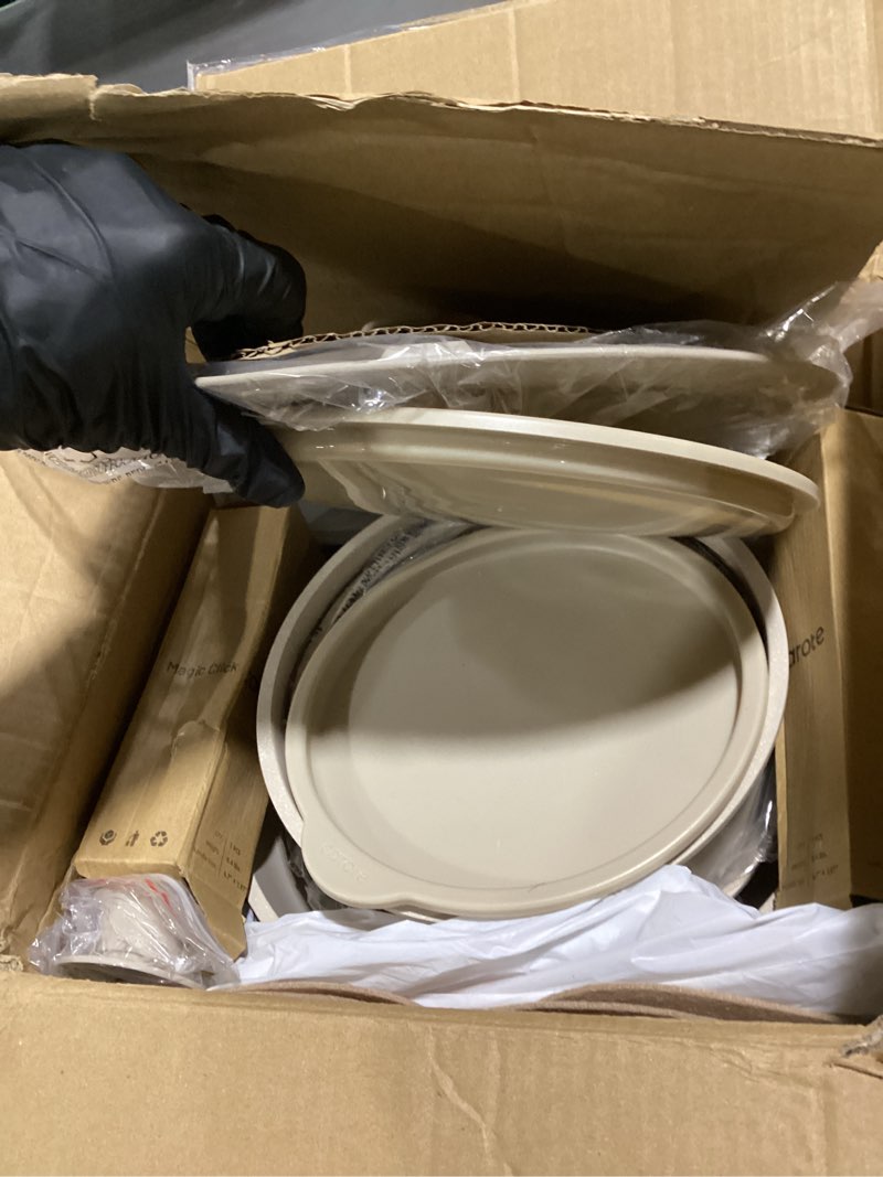 Condition photo showing New/Like New for carote 19pcs pots and pans set non stick, nonstick cookware set detachable handle, induction kitchen cooking sets with removable handle, rv kitchen, oven safe, taupe 19 piece