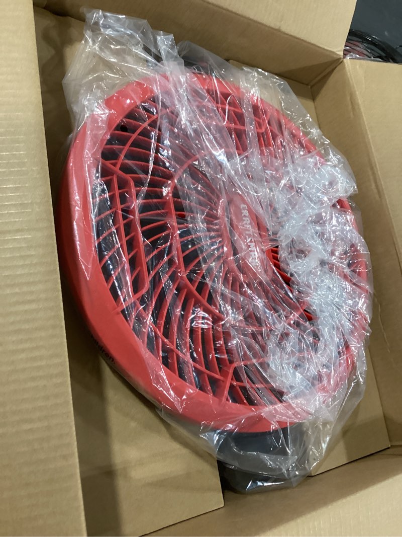 Condition photo showing Good Condition for craftsman 12-in 20 -volt 3 -speed high velocity indoor red and black industrial fan- battery not included
