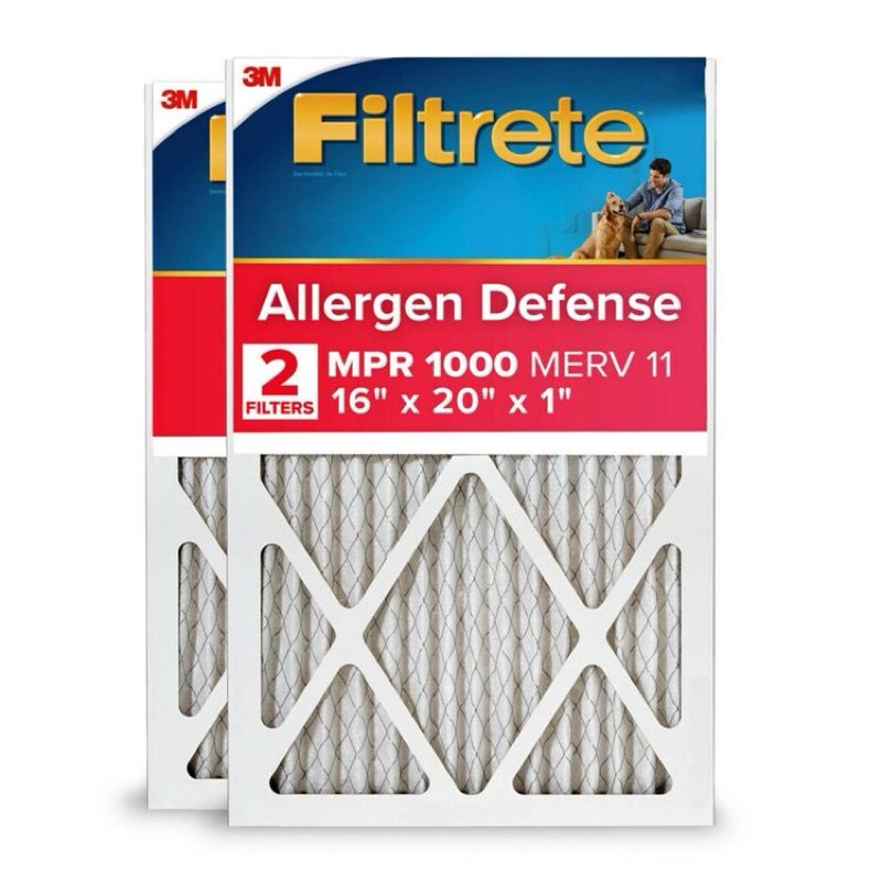 Filtrete 16x20x1 2pk Allergen Defense Air Filter 1000 MPR: