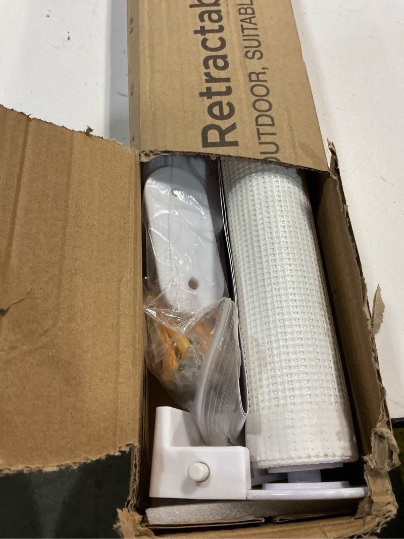 Condition photo showing Good Condition for retractable baby gate perma child safety 33" tall x 55” wide, mesh, for stairs, doorways, dogs, pets, indoor, outdoor, one-handed operation, locking, easy install, hardware mount, white white 33" tall x 55" wide