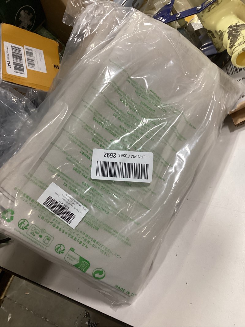 Condition photo showing New/Like New for NICETOWN Kitchen Curtains for Decoration, Thermal Insulated Grommet Room Darkening Draperies/Panels for Laundry (Natural, 2 Panels, W42 x L68 inches) Natural 42"W x 68"L (Pack of 2)