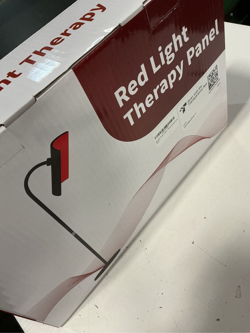 Condition photo showing Good Condition for red light therapy for body face, infrared light therapy lamp with adjustable stand, 660nm and 850nm near infrared led lights panel, red infrared lamp for full body, gift for men women black