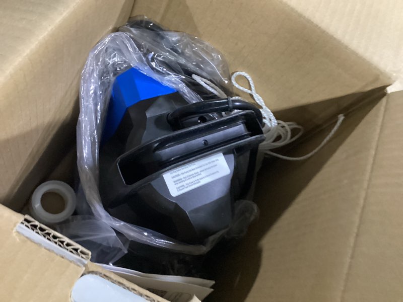 Condition photo showing Good Condition for foting sump pump 3/4hp automatic submersible water pump, 2400gph thermoplastic electric portable transfer water pump for swimming pool garden pond basement with 16ft cord, drain down to 0.04inch,blue