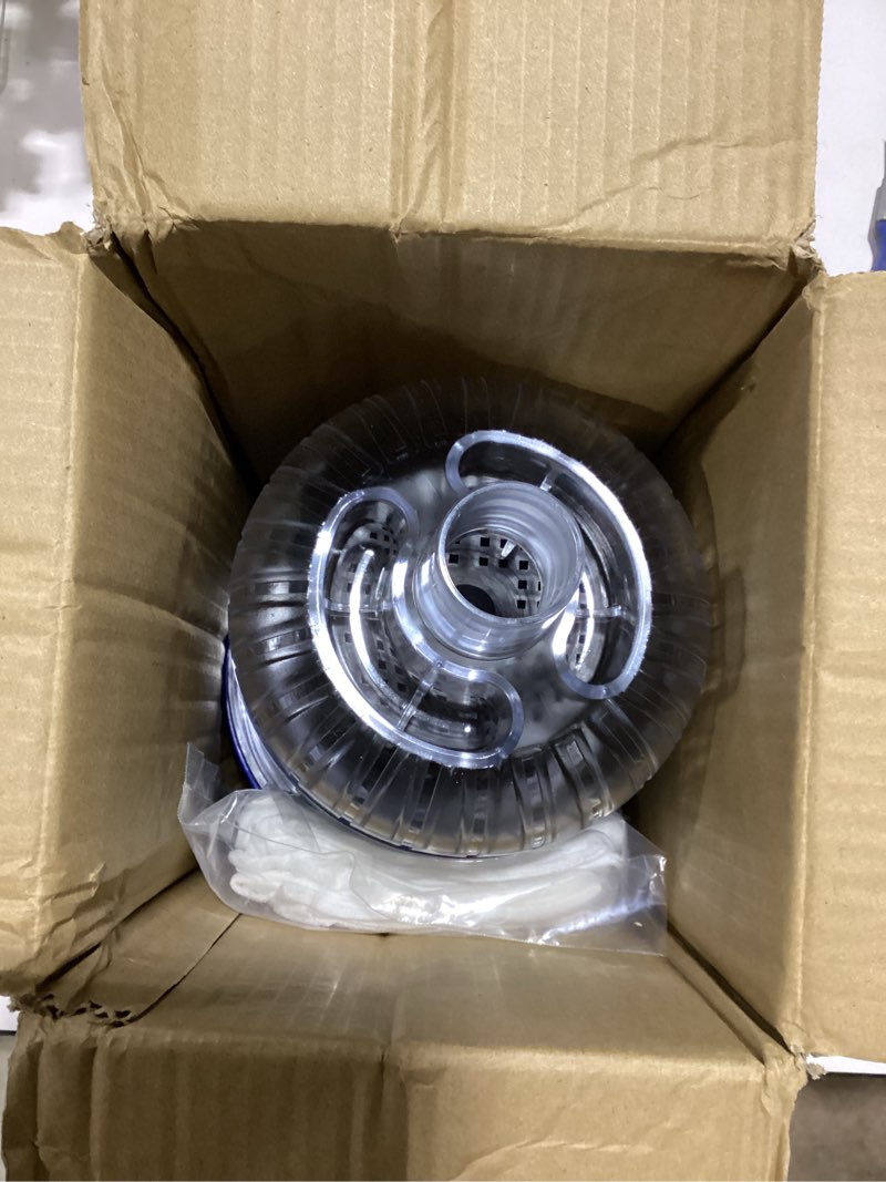 Condition photo showing Good Condition for atracypart inline pool leaf canister compatible with hayward w560 poolvac navigator standard, leaf catcher filter with strainer basket and 5 skimmer socks black