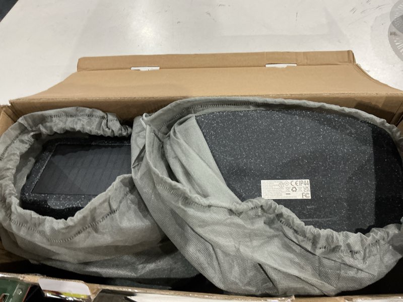 Condition photo showing Good Condition for uuffoo 2-pack solar powered rock speakers outdoor water-resistant ip44 rock speaker with lights rgb colors and usb charging for patio pool party yard garden outside