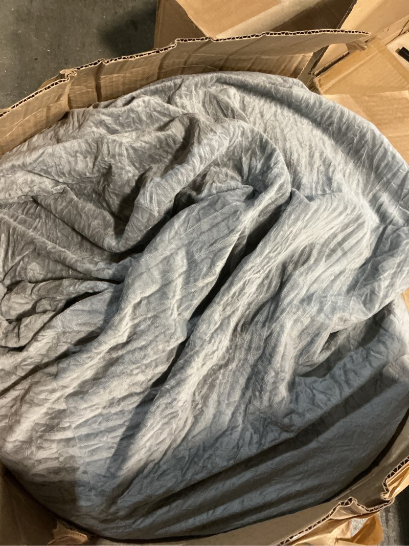 Condition photo showing As Is for ( similar ) Hobestluk Bean Bag Chairs 2.5FT Bean Bag Chair with Memory Foam Filled & Plush Faux Fur Cover Small Bean Bag Chairs for Playroom, Living Room, Bedroom (Grey) 2.5FT - 28.5\" x 28.5\" x 17.8\" Grey