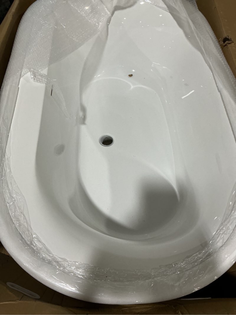 acrylic double ended freestanding bathtub - no faucet drillings