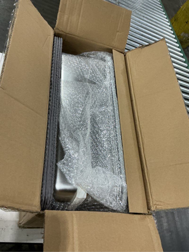 Condition photo showing New/Like New for henkelion 2 pack stainless steel cat litter box with lid, 20" l x 14.2" w x 11.8" h, extra large litter box for big cats with high sided, anti-urine leakage, easy cleaning, include cat mat and scoop m-2pcs