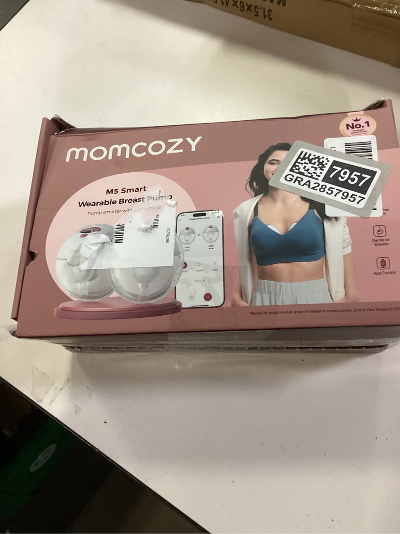 Condition photo showing New/Like New for Momcozy Air 1 Ultra-Slim Breast Pump, Hands-Free Wearable Pump with Wireless Charging Case & App Control with Auto Mode & Full-Milk Alert, Industry-First Transparent Top for Easy Nipple Alignment (similar product)