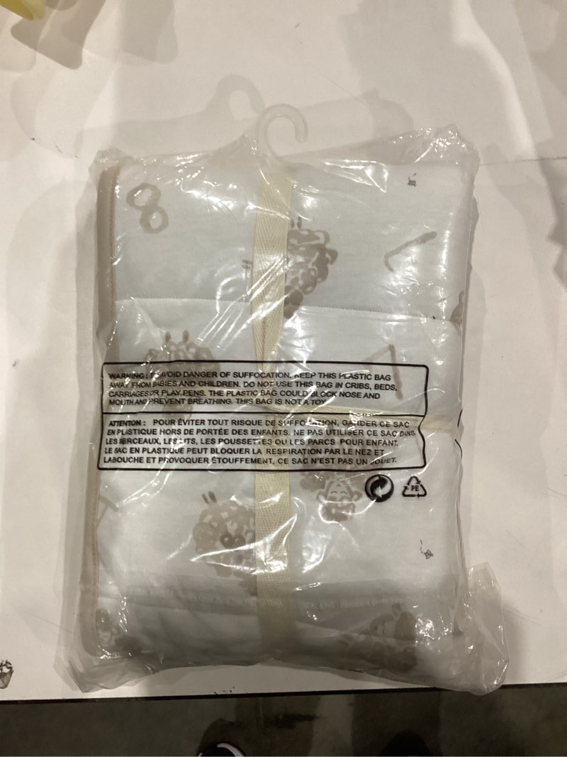 Condition photo showing As Is for Burt's Bees Baby - Reversible Blanket, Nursery, Stroller & Tummy-Time Organic Jersey Cotton Quilted 