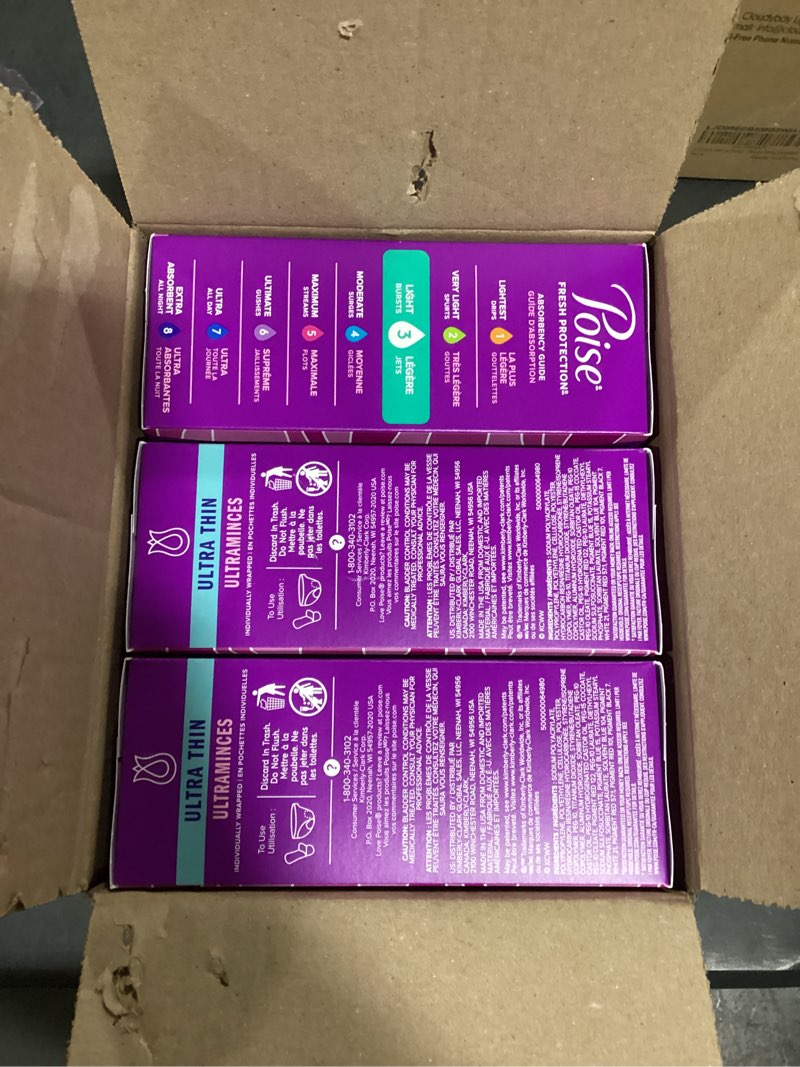 Condition photo showing New/Like New for Poise Ultra Thin Incontinence Pads for Women  Postpartum Pads  Light Absorbency  144ct