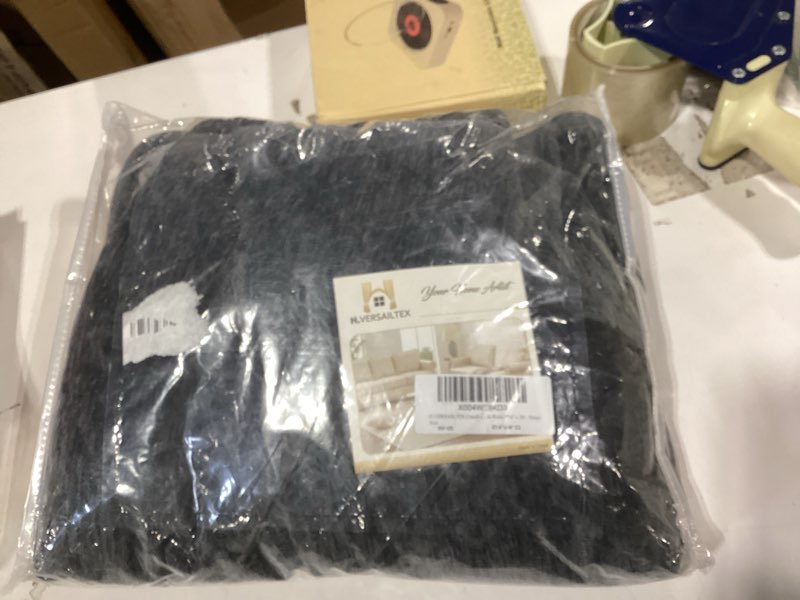 Condition photo showing New/Like New for h.versailtex couch cover chenille pet fuzzy sofa covers for 2 cushion couch anti slip washable sofa slipcovers with strap soft couch protector cover for dogs cats kids(27.6" x 59", grey) 27.6" x 59" grey