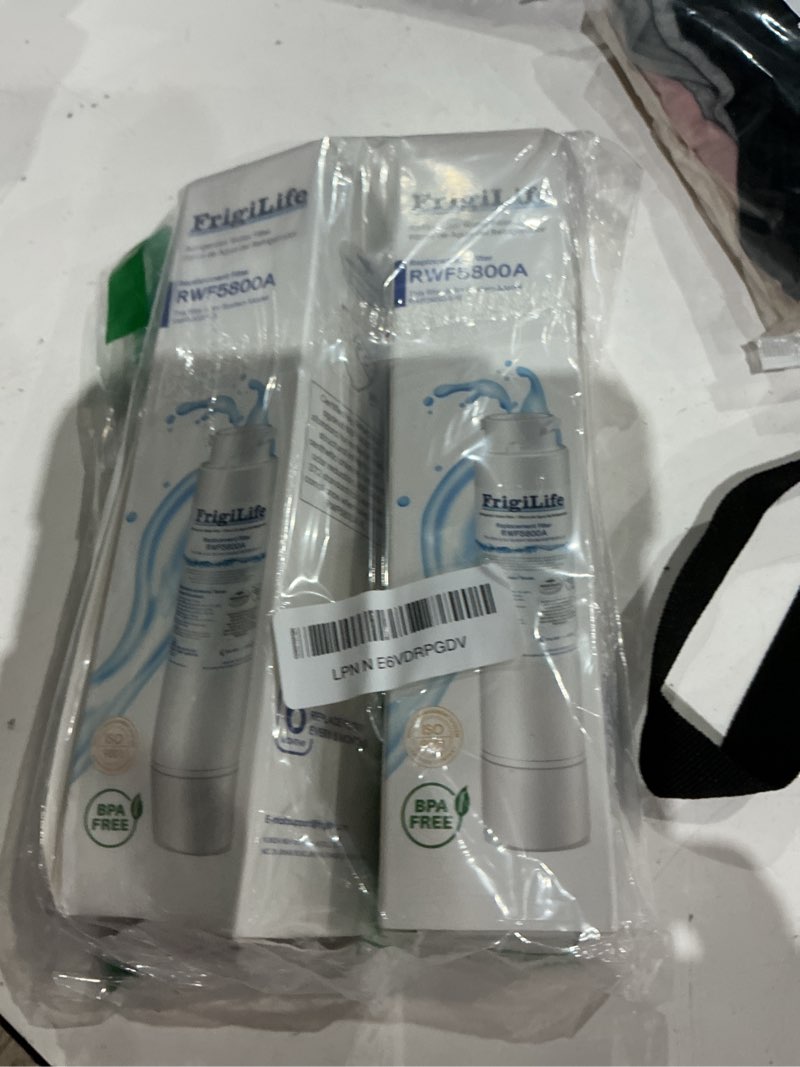 Condition photo showing As Is for rwf5800a refrigerator water filter replacement for frigidaire eptwfu01 ewf02 pure source ultra ii, puresource ultra 2, scwftcto, gp006, eptwfuo1, mr022, jo22, bo022, th-01, de022, 1007 2pack 2 count (pack of 1)