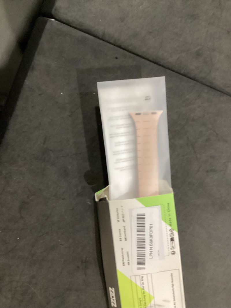 Condition photo showing Good Condition for compatible with apple watch band 49mm 46mm 45mm 44mm 42mm 41mm 40mm 38mm, silicone magnetic adjustable loop strap for iwatch ultra 3/2/1 se3 series 11 10 9 8 7 6-1 (42/41/40/38, starlight pink) starlight pink 42(series 11/10)/41/40/38mm