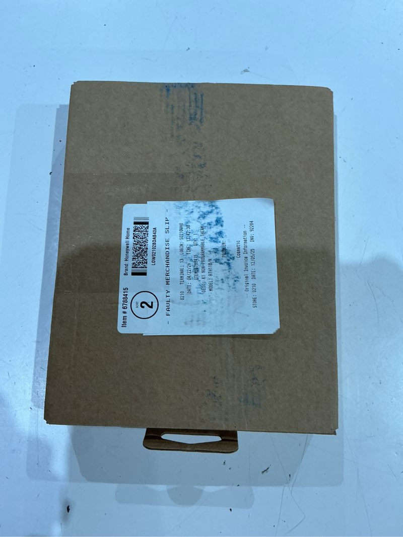 Condition photo showing As Is for honeywell home x1n series rth11b/n non-programmable thermostat, 120 to 240 v, heat, cool, auto, off operation, white