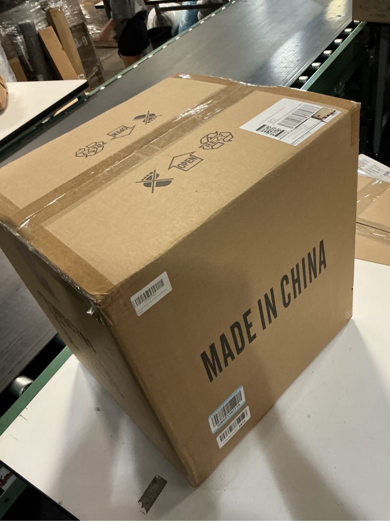 Condition photo showing New/Like New for Milk Glass Ceiling Light Fixture - Farmhouse Antique Brass Semi Flush Mount Ceiling Light for Kitchen, Hallway, and Bedroom (White 15 inch