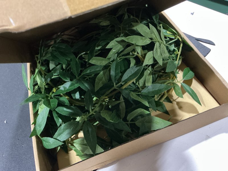 Condition photo showing Good Condition for ling's moment rosa banksiae artificial vines, pack of 7 silk greenery garlands with hanging faux laurel leaves for table centerpieces, wedding arches & floral filler arrangements