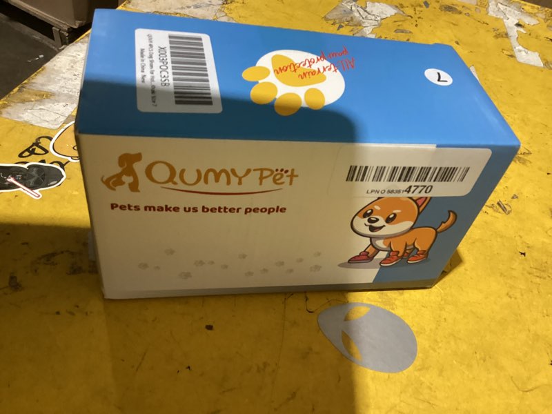 Condition photo showing Good Condition for qumy 4pcs dog boots for large dogs, medium dog shoes & paw protectors for hot pavement, summer heat protection, mesh breathable nonslip dog booties for hardfloors, walking running hiking khaki size 7 khaki size 7: 2.8''x3.2"(w*l) for 63-75 lbs