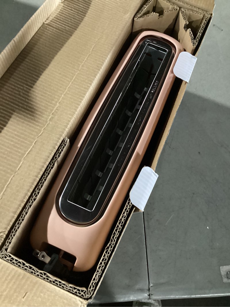 Condition photo showing As Is for bella 2 Slice Slim Toaster, Fits-anywhere™ Kitchenware, 6 Setting Shade Control with Reheat & Cancel Buttons, Fits sourdough, 10” Long Slot, Anti Jam & Auto Shutoff, 900 Watt, Blossom 2 Slice Blossom