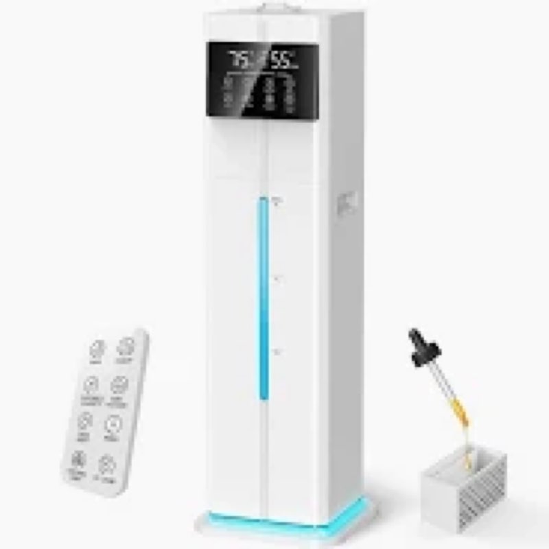 Cool Mist Humidifiers for Bedroom, Ultrasonic 2.4Gal 9L Quiet Top-Fill, Easy Clean with Essential Oi