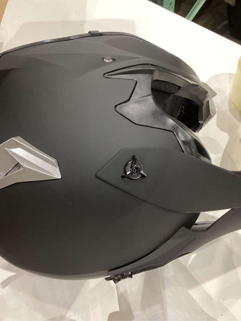 Condition photo showing Good Condition for oumurs adult motocross dirt bike helmet with goggles, gloves & mask dirt bike atv helmet for unisex-adult men women adjustable sun visor dot/fmvss-218 off-road motorcycle helmet utv helmet downhill matte black-188 medium