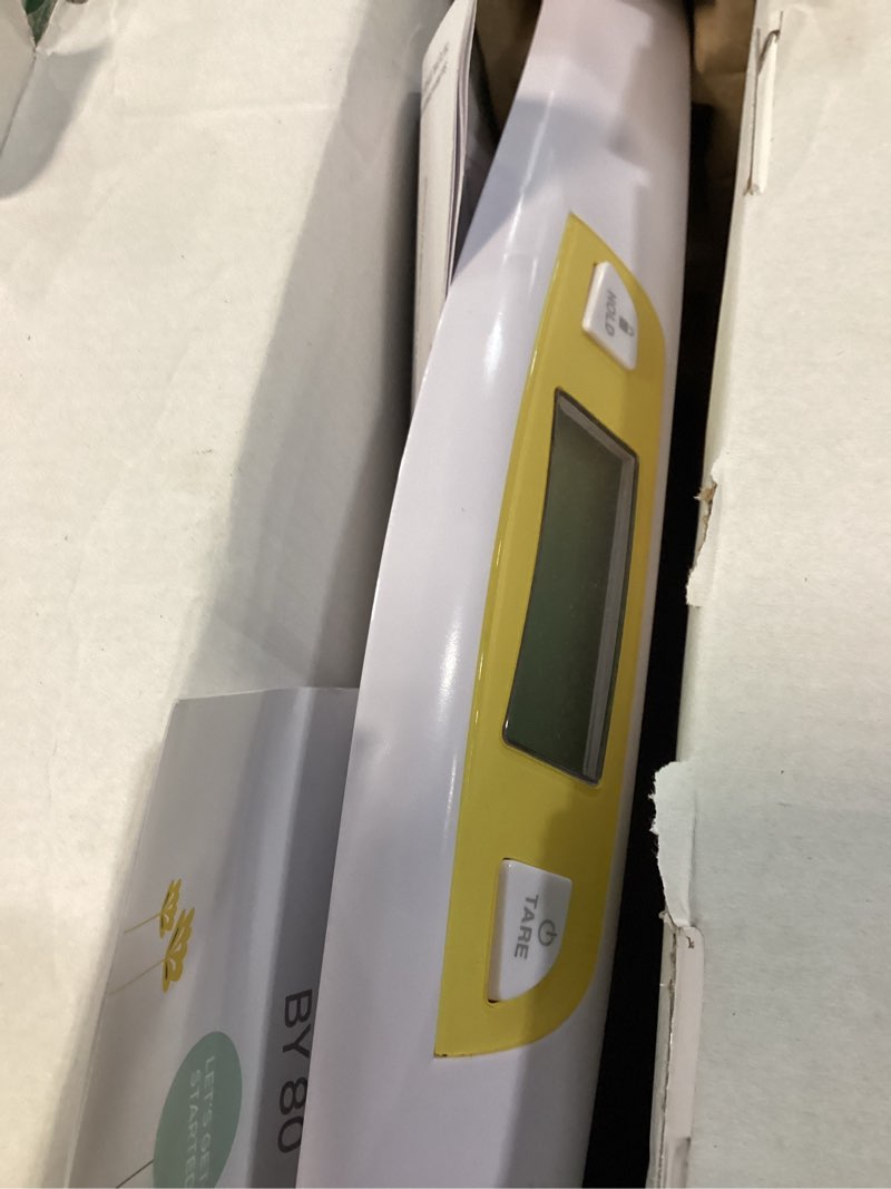 Condition photo showing As Is for beurer by80 digital baby scale, infant scale for weighing in pounds, ounces, or kilograms up to 44 lbs, newborn baby scale with hold function, pet scale for cats and dogs