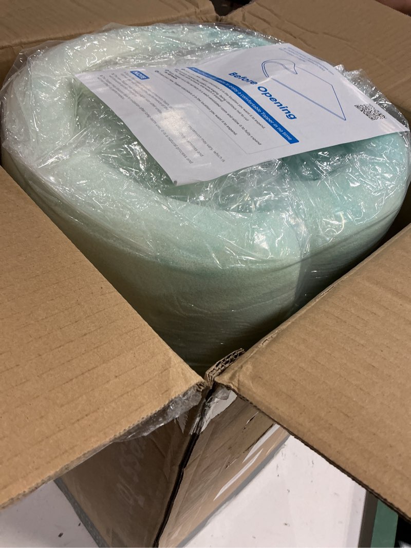 Condition photo showing New/Like New for memory foam mattress topper king - 3 inch gel infused bed toppers, pressure relief mattress pad, certipur-us certified 3 inch king blue
