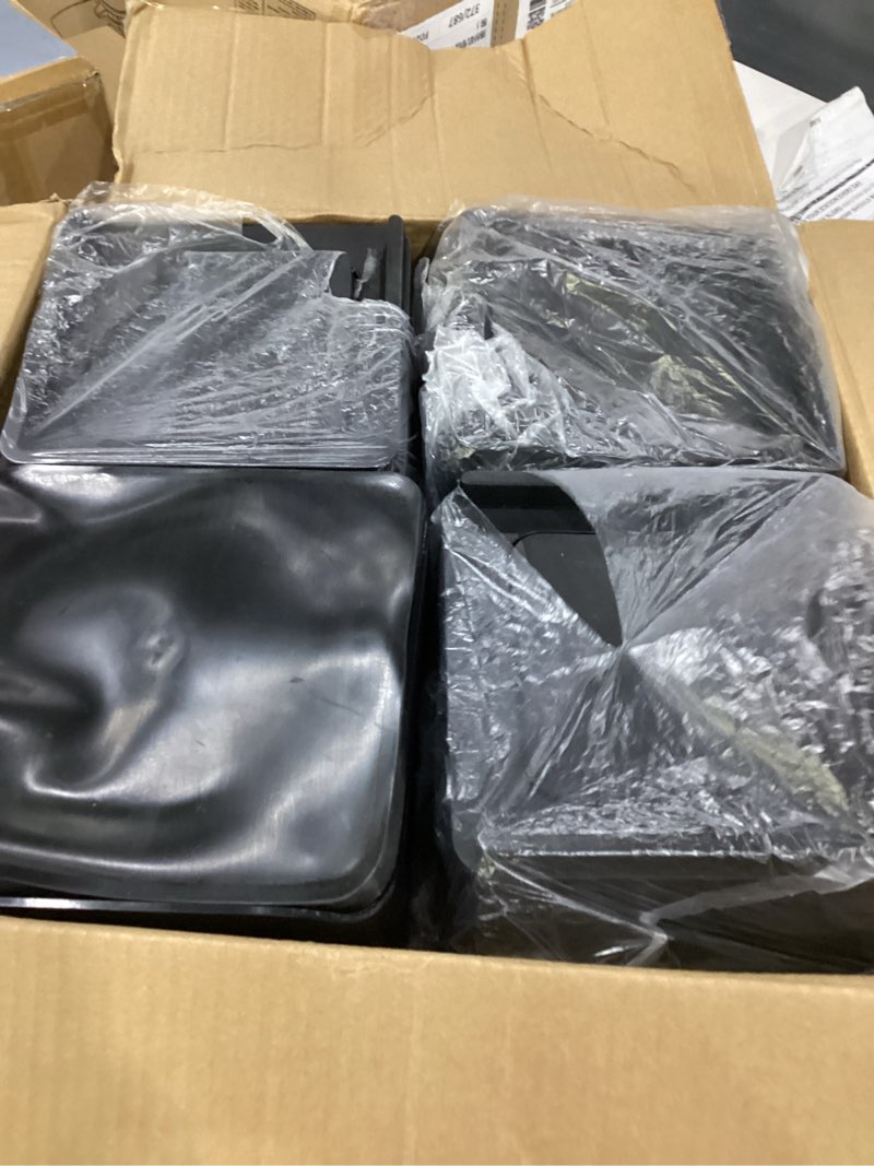 Condition photo showing Good Condition for iprimio bed risers 3" lift, heavy duty for dorm, square, black, 8 pack | adds 3 inch of lift to beds, sofas, tables and desks and holds up to 6000 lb. non slip base protects your floors and carpets. 8-pack