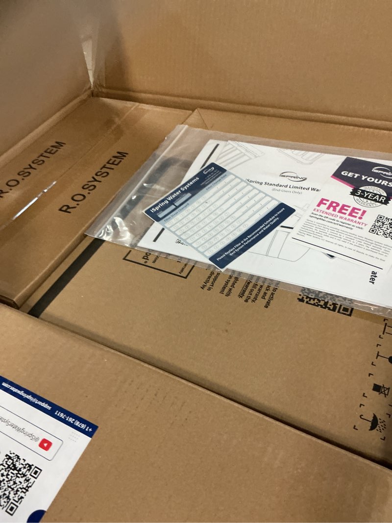 Condition photo showing New/Like New for ispring rcc7ak, nsf certified, 75 gpd, alkaline 6-stage reverse osmosis system, ph+ remineralization ro water filter system under sink, patented top-mounted faucet design for easy installation 6-stage, alkaline brushed nickel