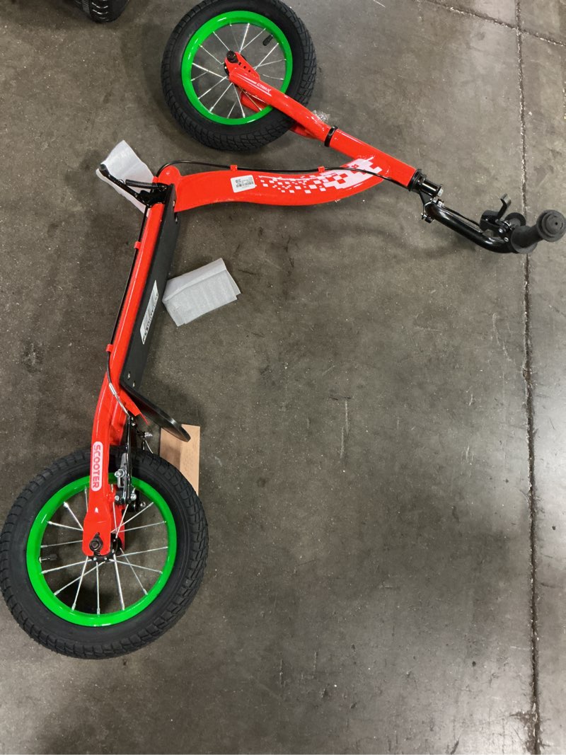 Condition photo showing Good Condition for gymax kids scooter w/ adjustable height handlebar 12-inch inflatable wheels handbrake orange
