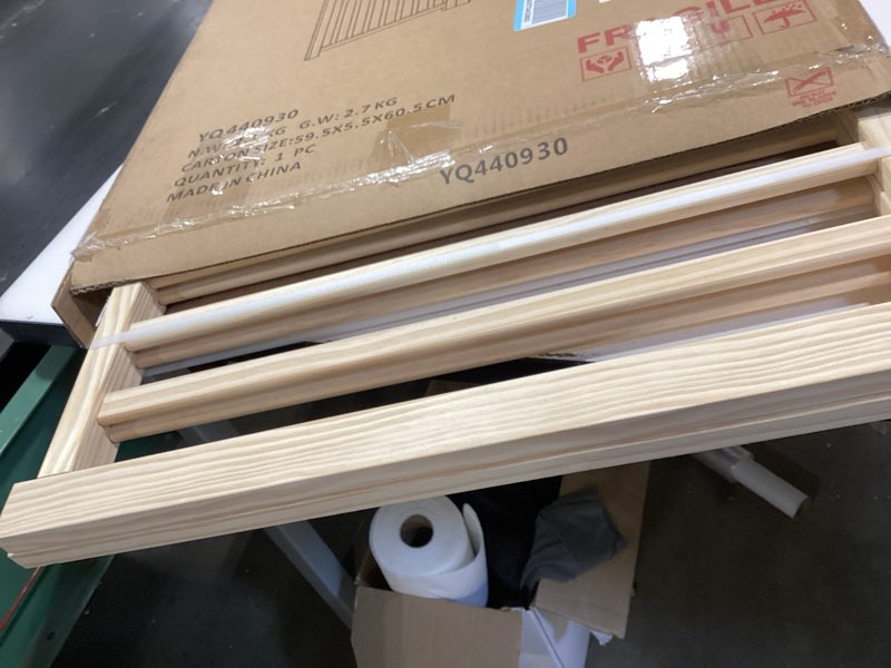 Condition photo showing Good Condition for yocan paint-free wood freestanding pet gate for dogs,wooden dog gates for doorways, stairs,the house, dog fences indoor puppy gate-2 panel h:23” ?2 panels?23.6"h