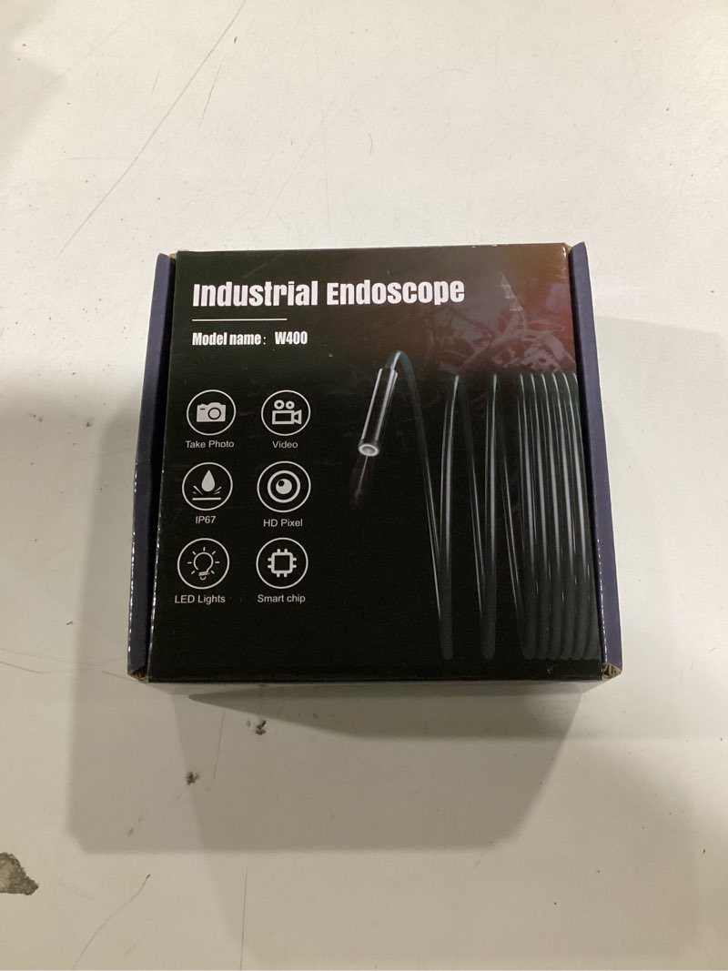 Condition photo showing New/Like New for Endoscope Camera with Light, 1920P HD Borescope Tools with 8 Adjustable LED Lights, Endoscope with Semi-Rigid Snake Camera, Inspection Borescope for iOS and Android - 16.4ft Single Lens