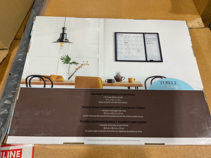 Condition photo showing New/Like New for towle living white board calendar and to-do combo for home office, dorm room, bedroom, kitchen, classroom