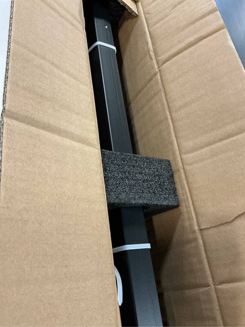 Condition photo showing As Is for VIVOSUN Outdoor Handrail, 4 Step Stair Handrail, 54" x 36" Fits 1 to 4 Steps, Wrought Mattle Iron Handrail for Concrete Steps, Porch Steps, One-Step Assembly, Black 4 Steps Straight